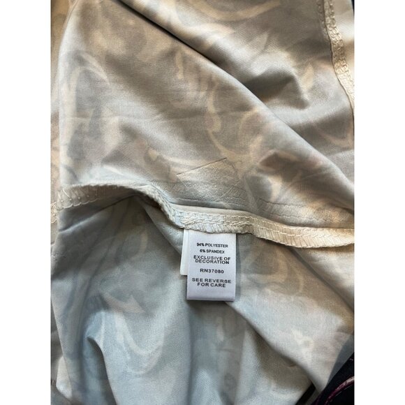 Cato Womens Floral Geometric Tunic Top Sz 18/20W Beaded Accent Boho Hippie Soft - Picture 7 of 8